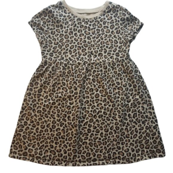 Old Navy Short Sleeve Leopard Dress 3T 🐯 - Picture 2 of 7